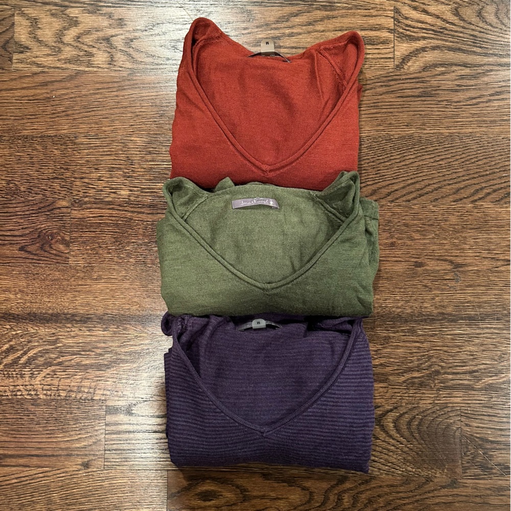 (3) SMARTWOOL MERINO WOOL BLEND LIGHTWEIGHT KNIT SWEATER Medium